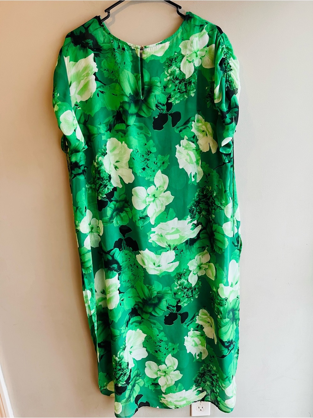 Vince Camuto Green & White Floral Midi Dress XL Beach Resortwear - Picture 10 of 11